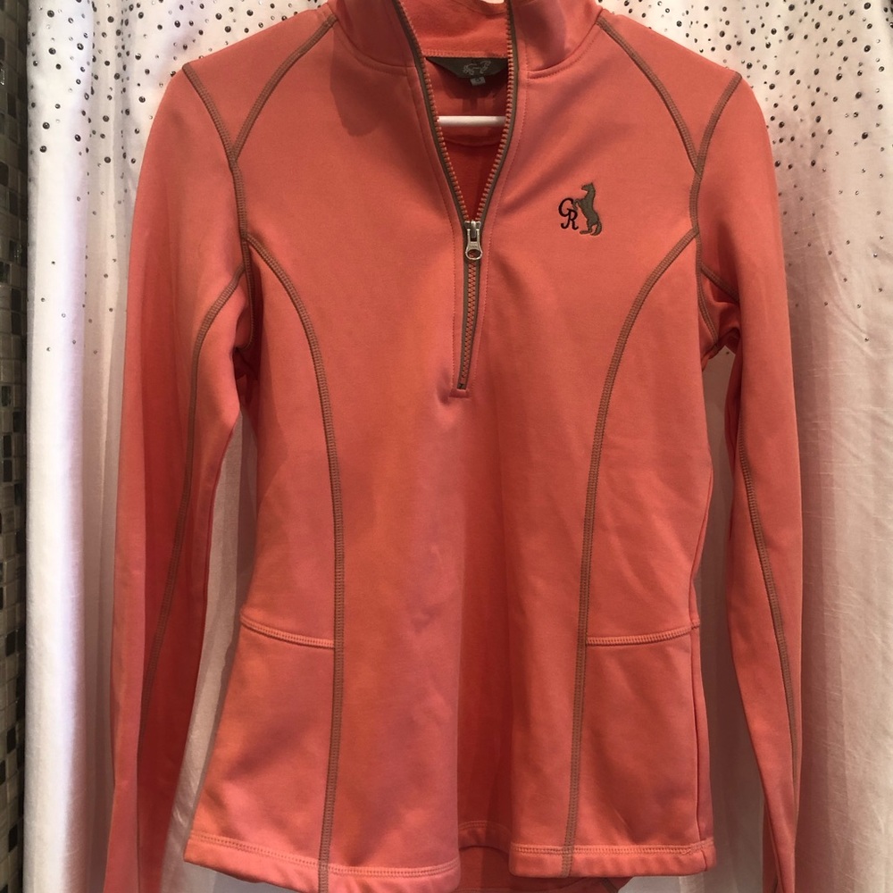 Pink girls half-zip sweater